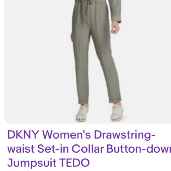 DKNY Khaki green jumpsuit 🖤 - Picture 8 of 10